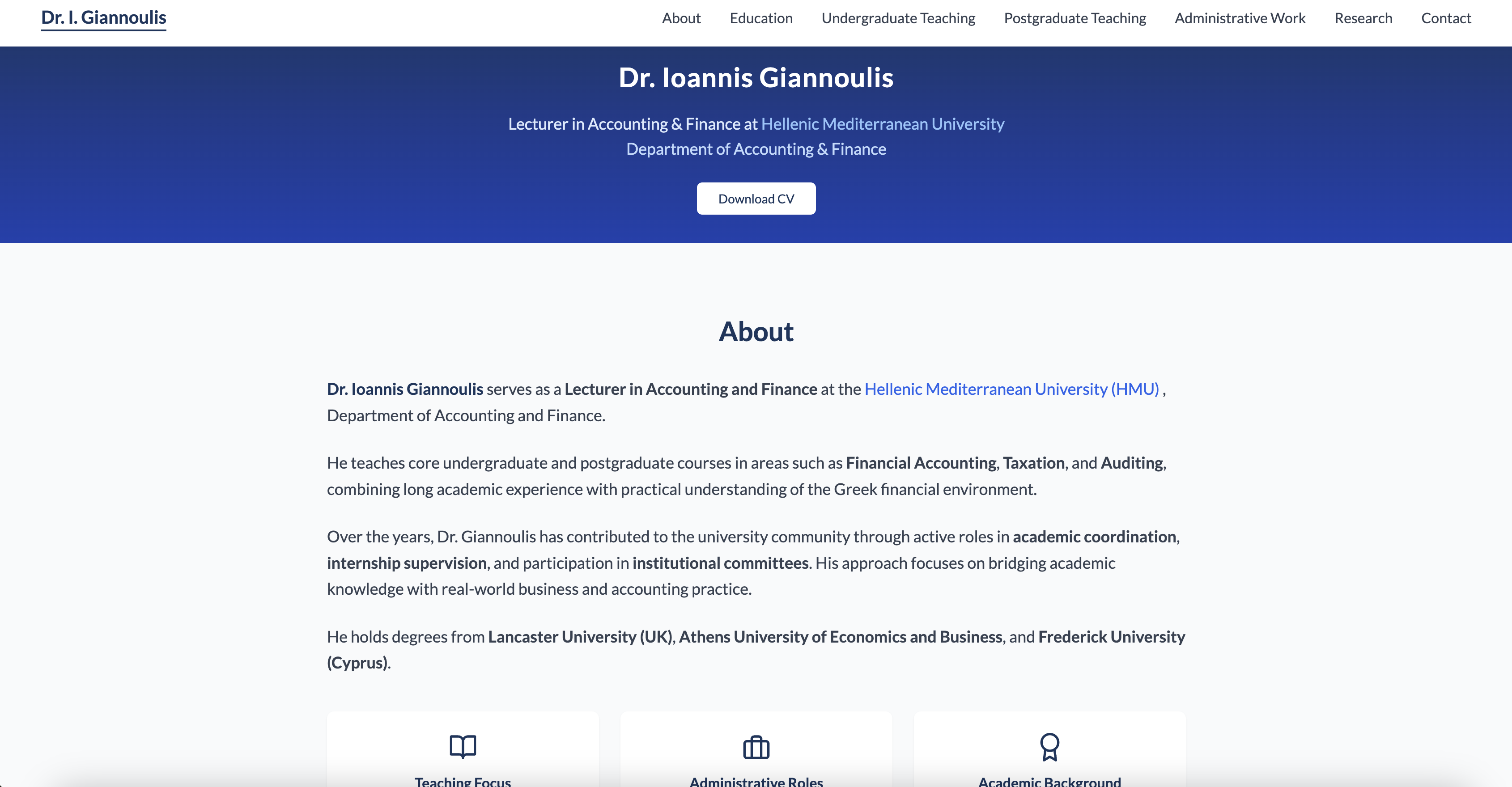 Dr. Ioannis Giannoulis